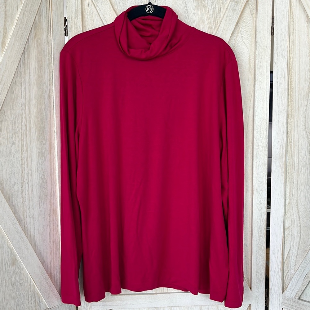 NWT Chico’s Berry Jersey Turtleneck